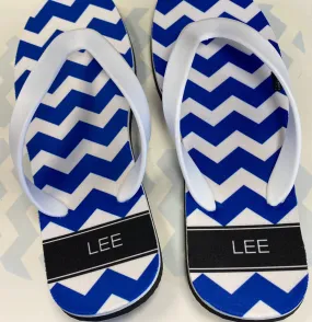 Blue Fish Flip Flops