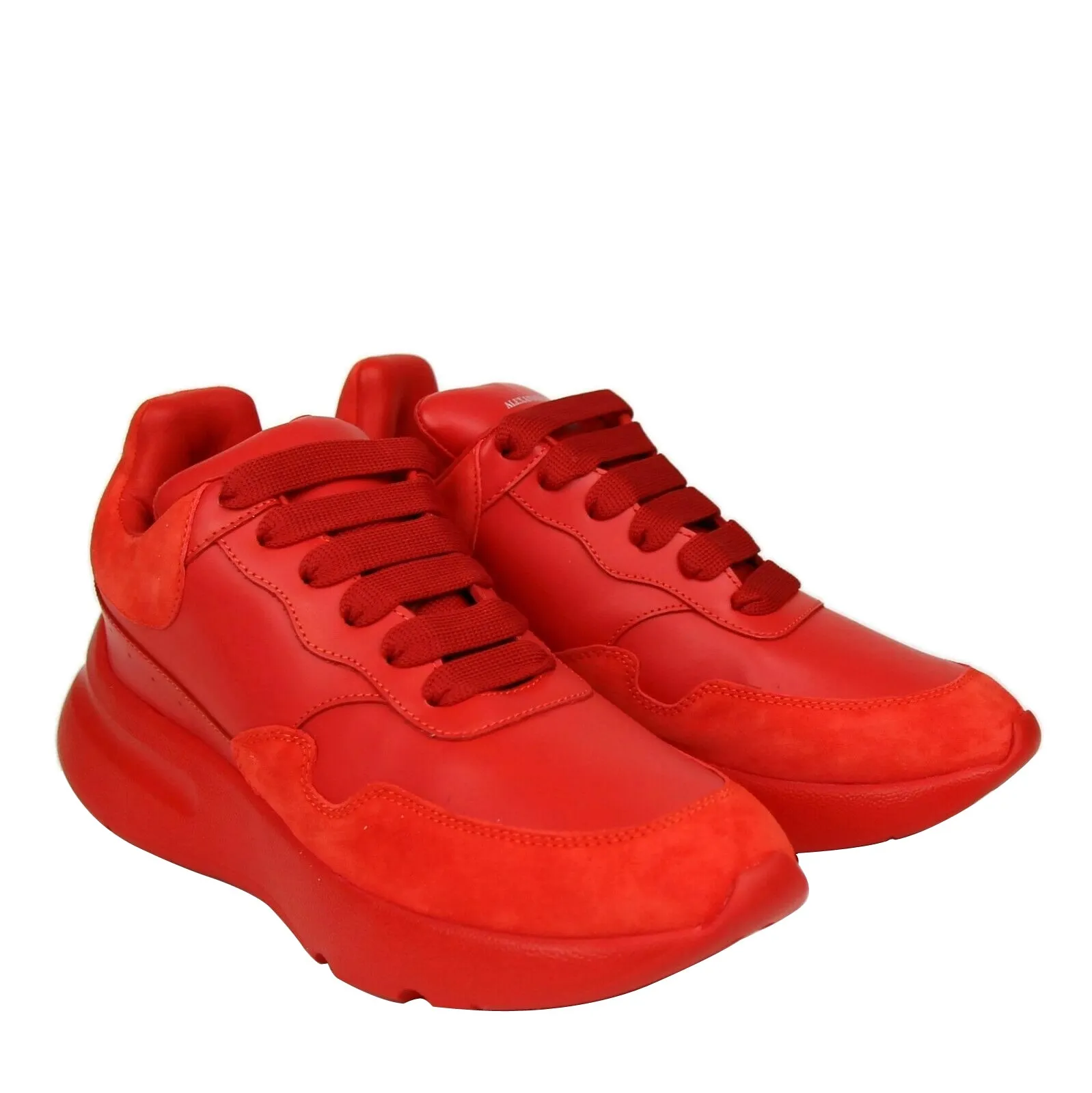 Alexander McQueen Women's Red Leather / Suede Sneaker