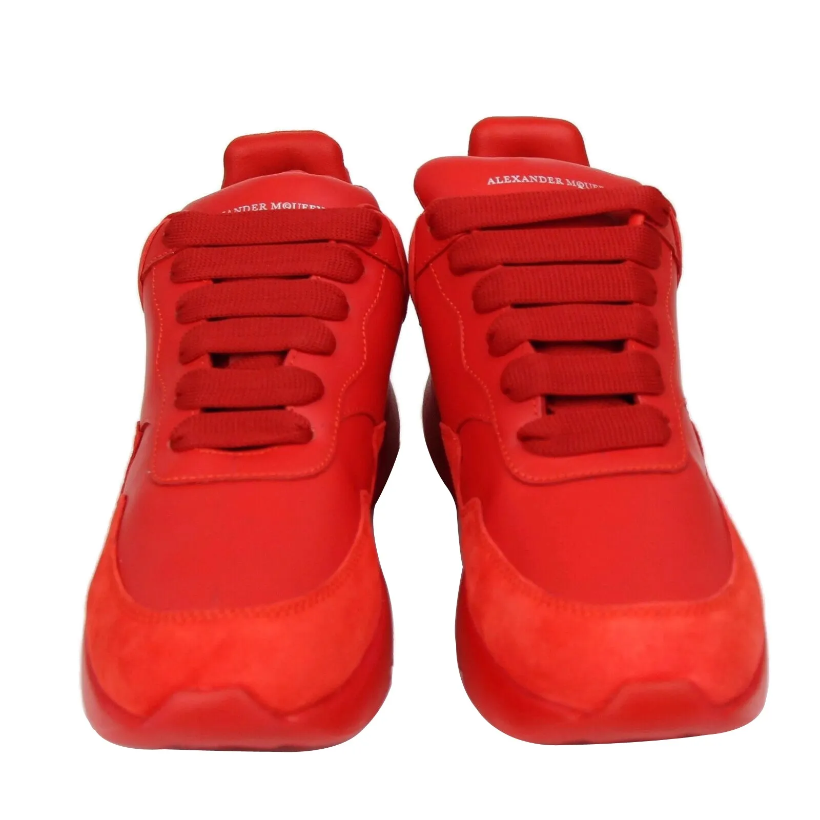 Alexander McQueen Women's Red Leather / Suede Sneaker