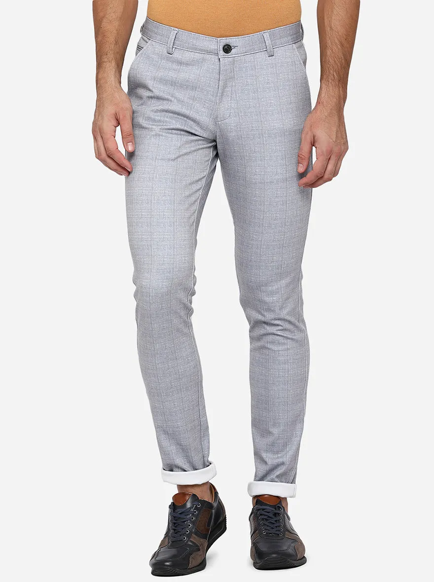 Ash Grey Solid Venice Fit Casual Trouser | JadeBlue