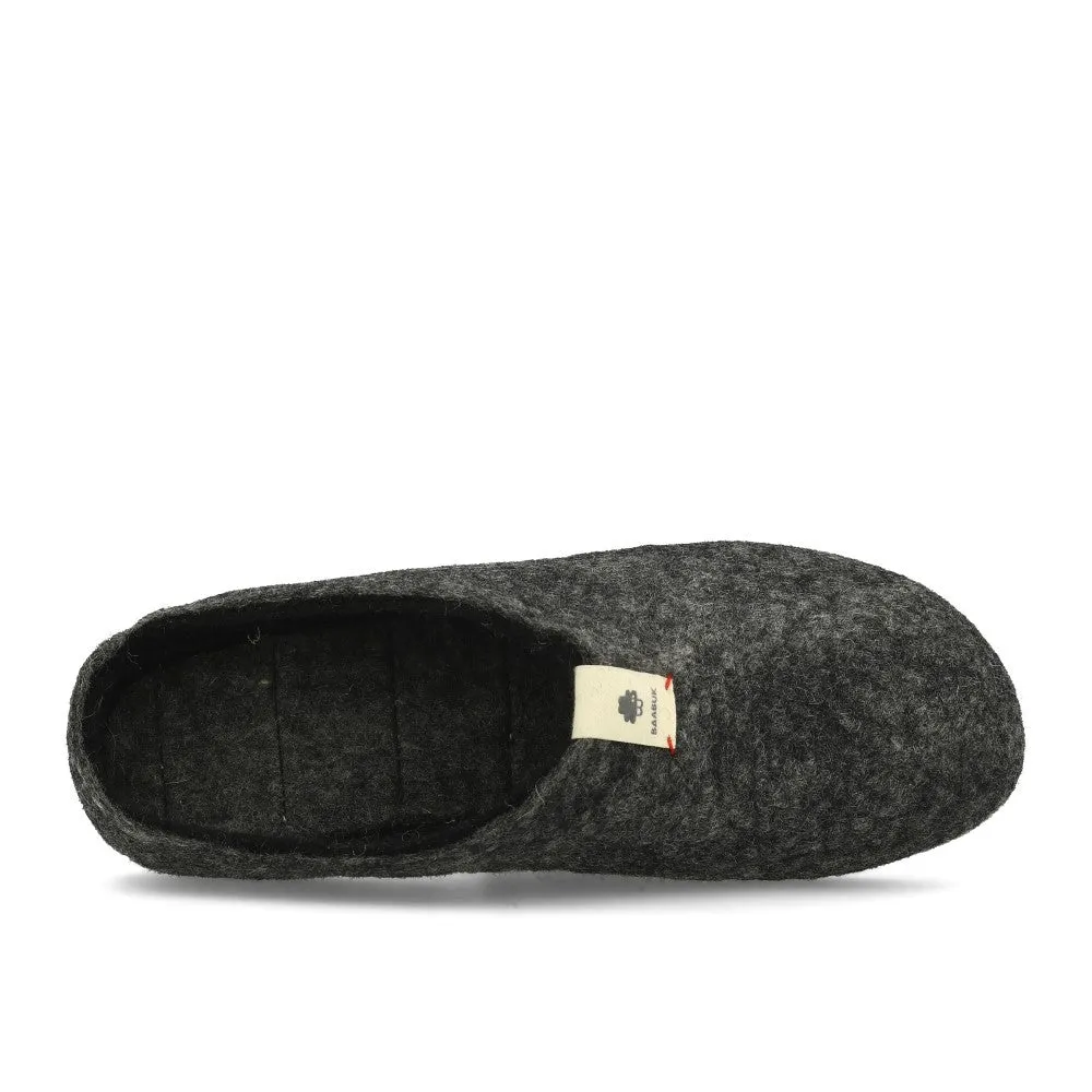 Baabuk Mel Filzpantoffel Slipper Dark Grey