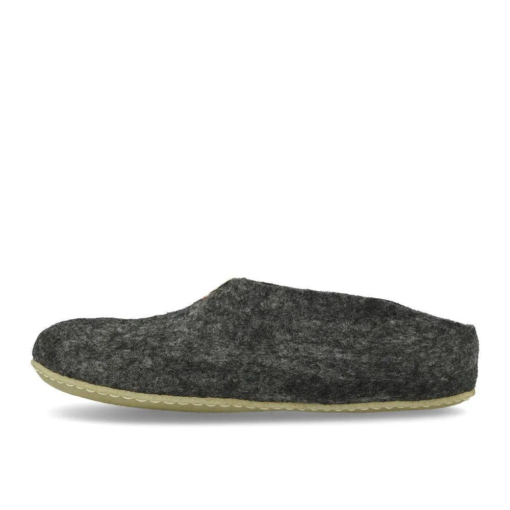 Baabuk Mel Filzpantoffel Slipper Dark Grey