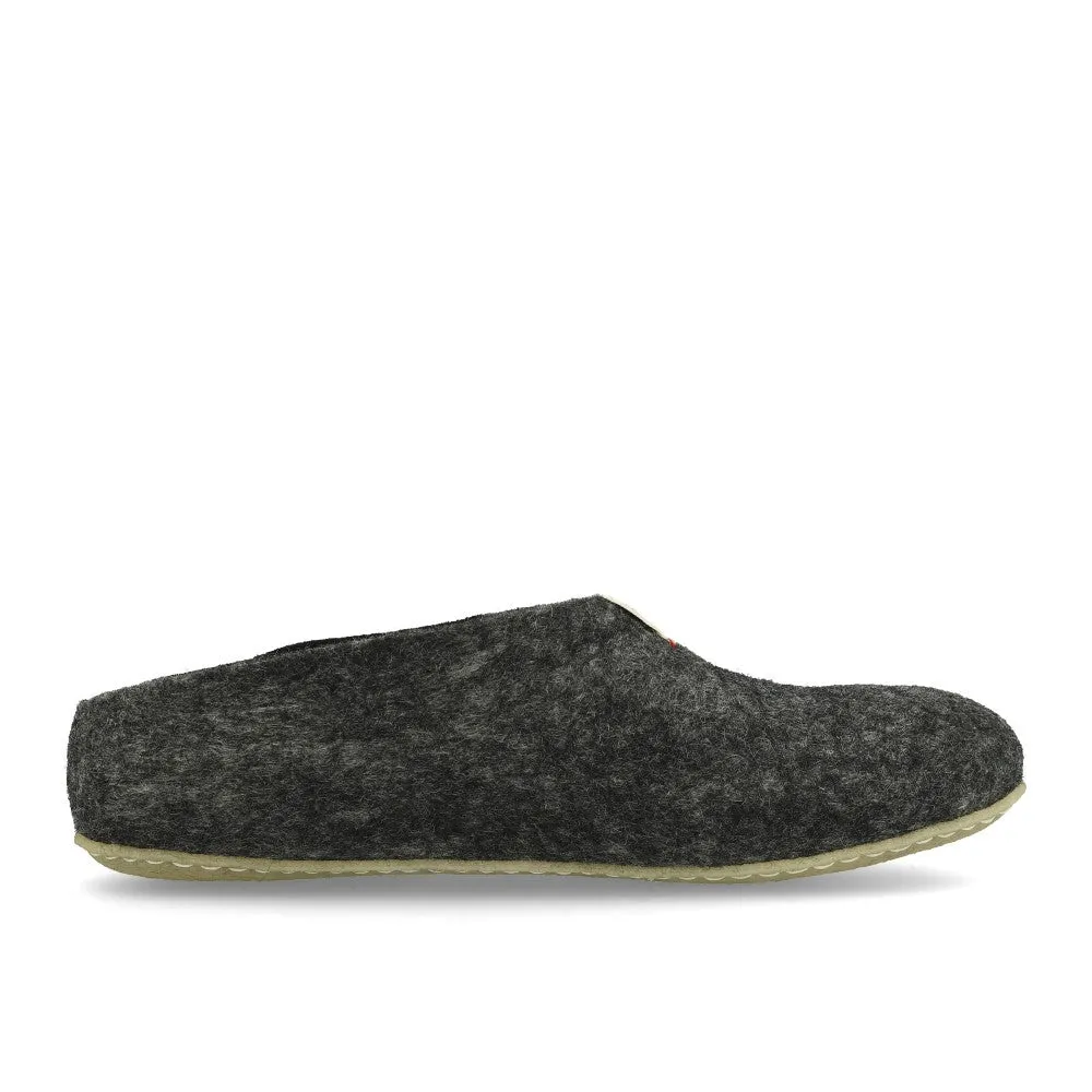 Baabuk Mel Filzpantoffel Slipper Dark Grey