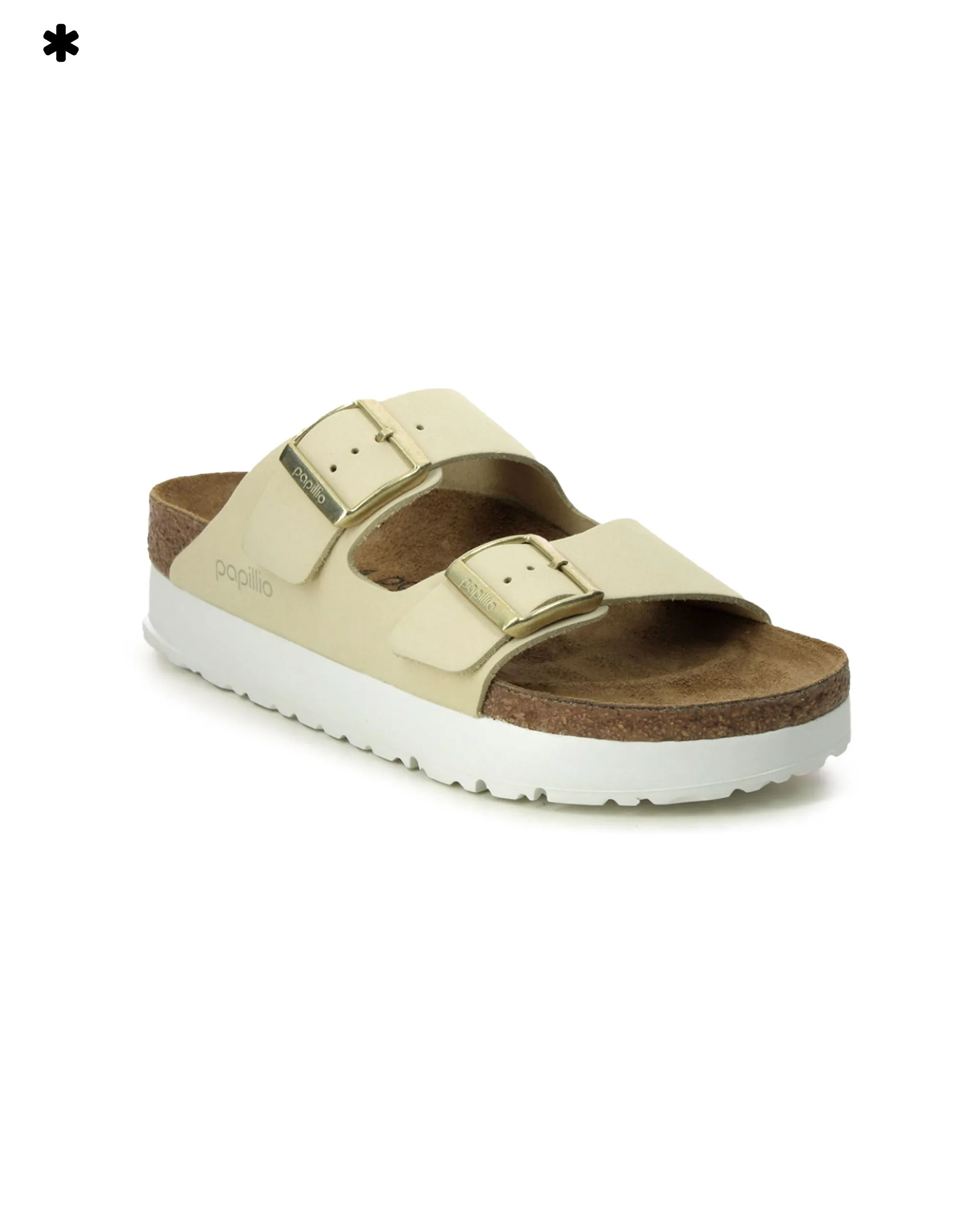 Birkenstock Arizona Platform Ecru Calzata Stretta