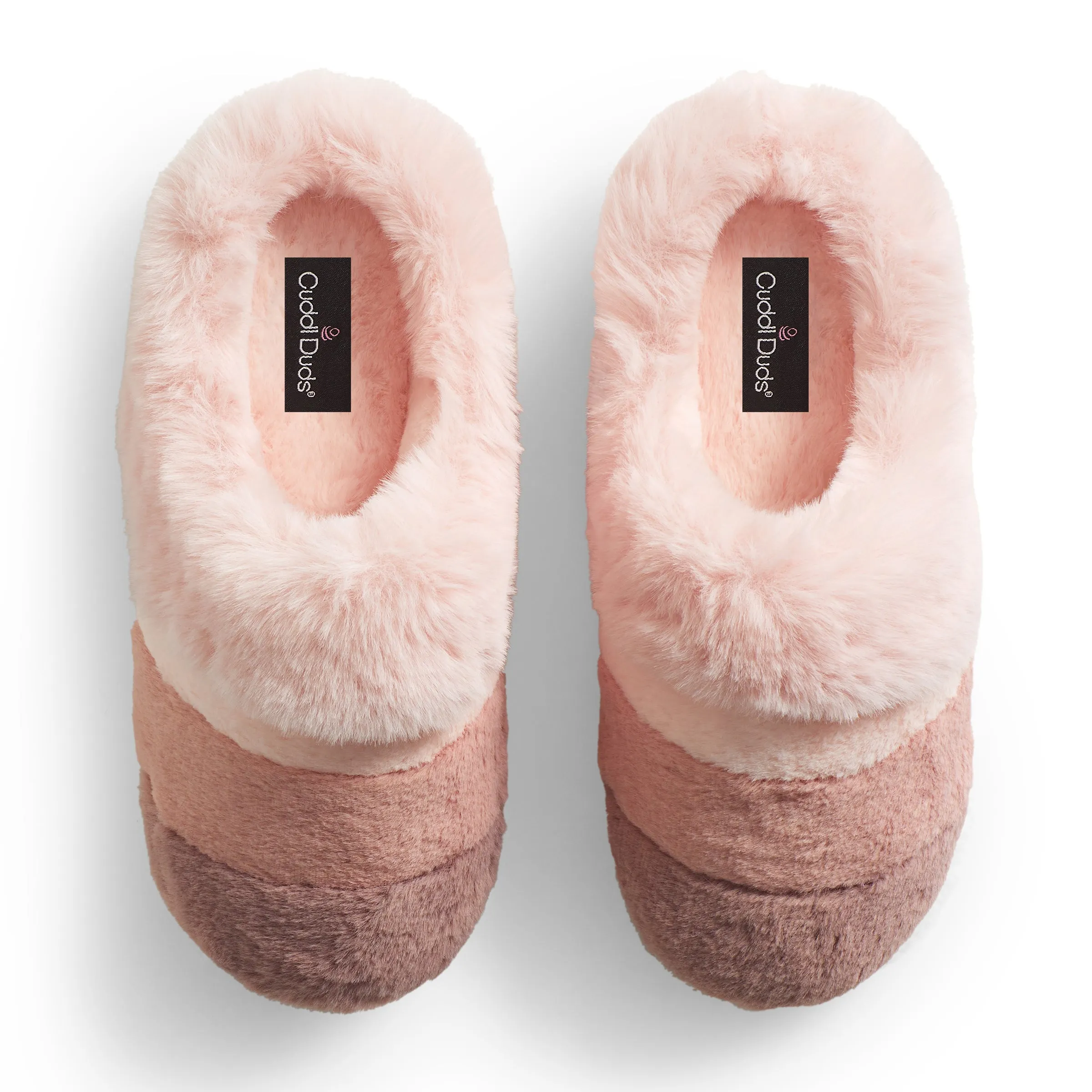 Colorblock Faux Fur Clog Slipper