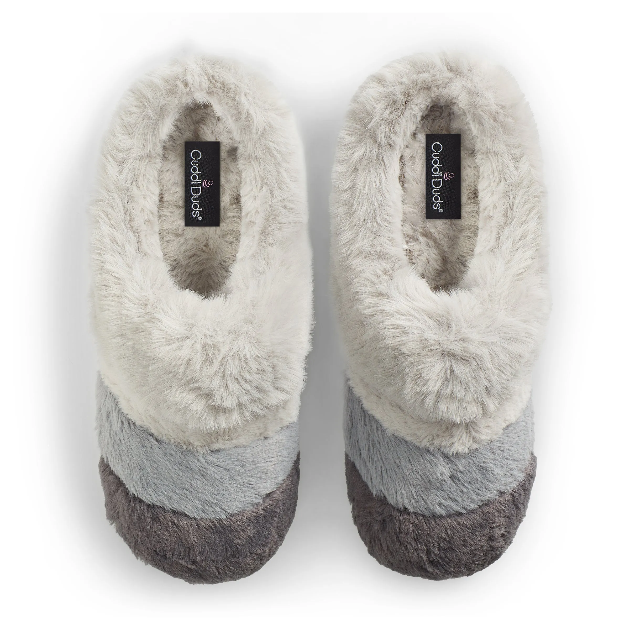 Colorblock Faux Fur Clog Slipper