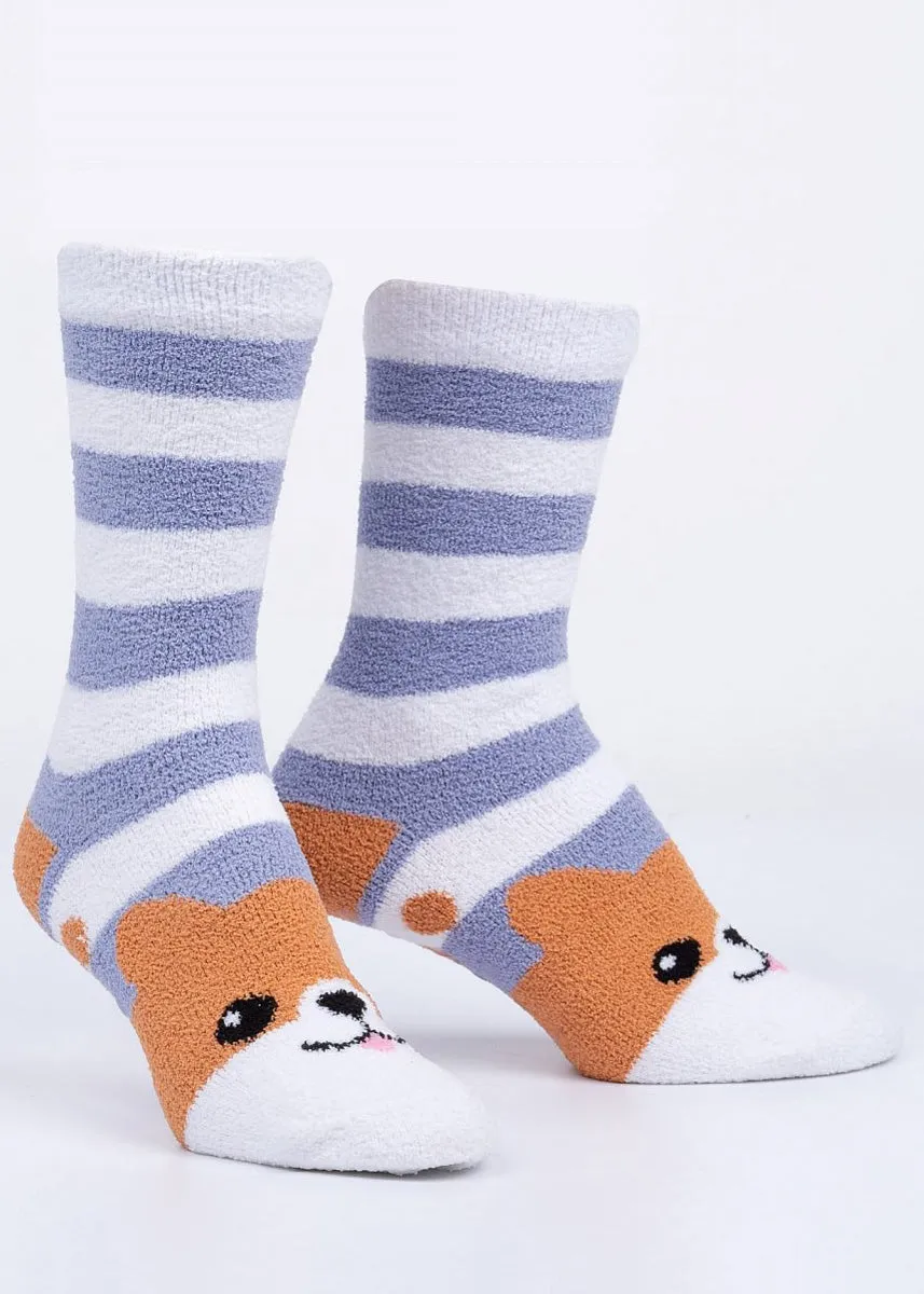 Corgi Stripe Slipper Socks