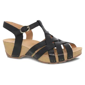 Dansko Tinley Sandal - Black Milled Burnished