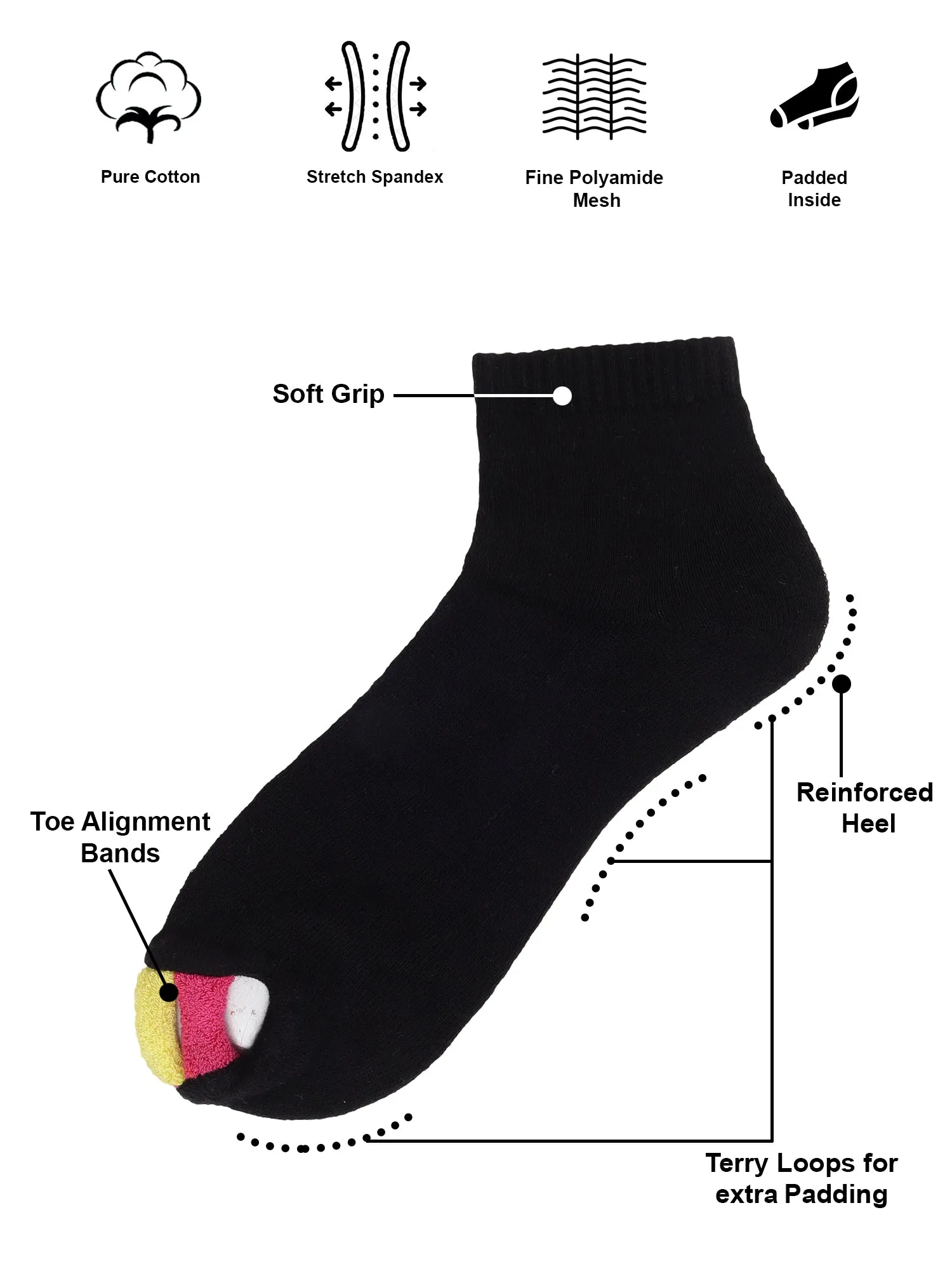 Foot Alignment Sock Black