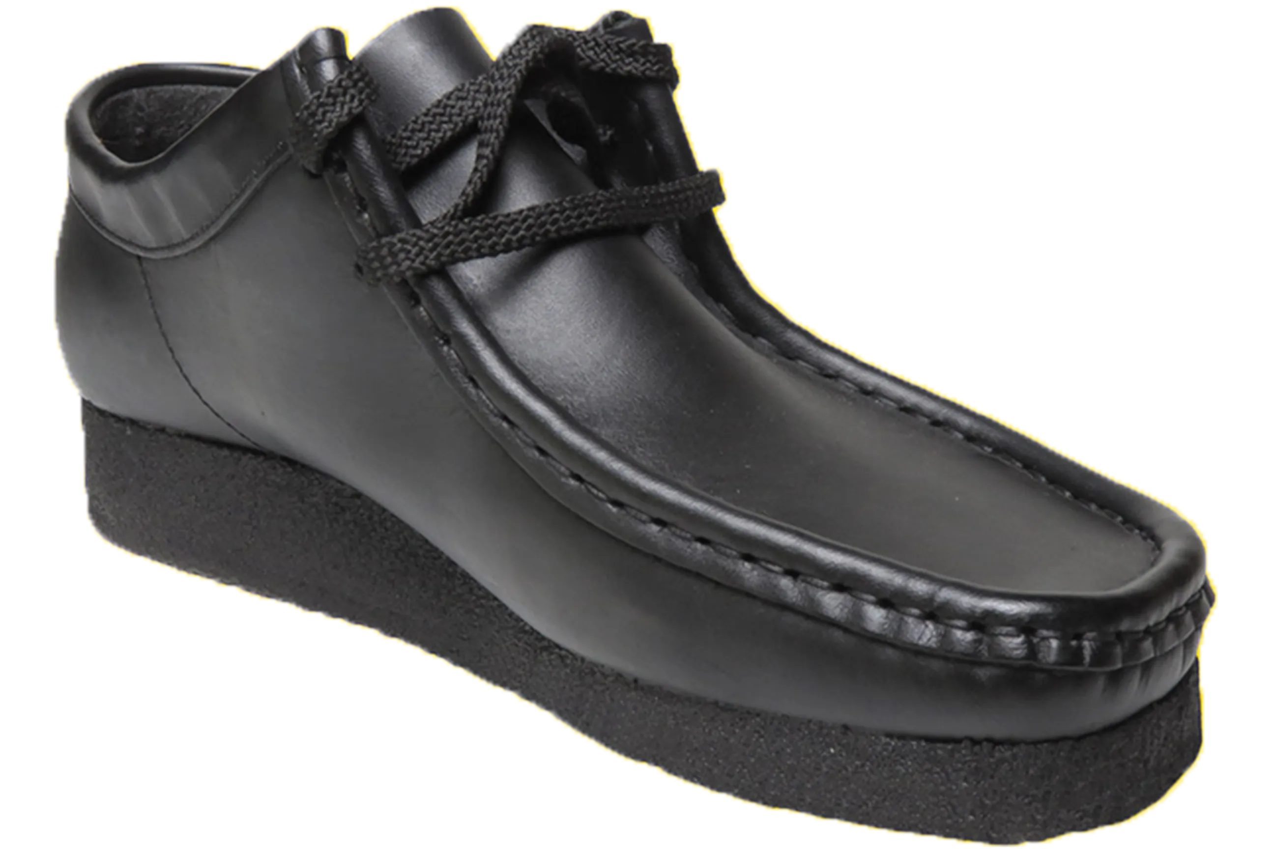 Grasshoppers Lace Up School Shoes - Black