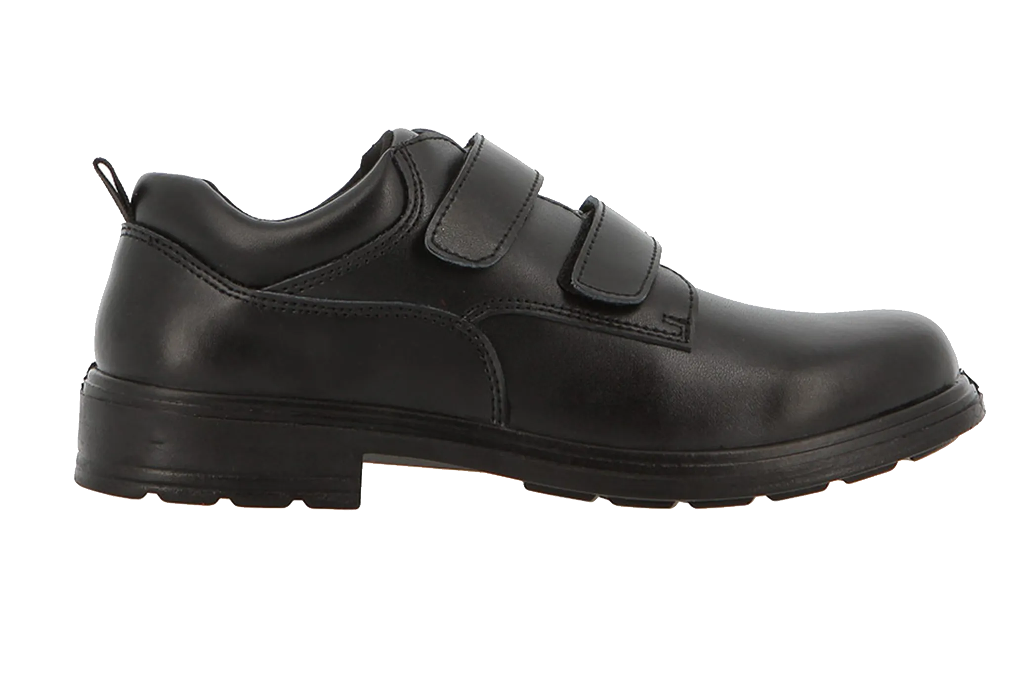 Hush Puppies Boys Velcro School Shoes - Black