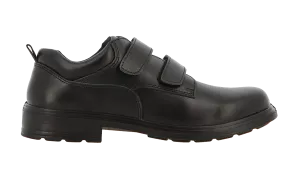 Hush Puppies Boys Velcro School Shoes - Black