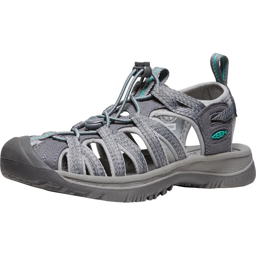 Keen Whisper Sandal - Medium Grey / Peacock Green