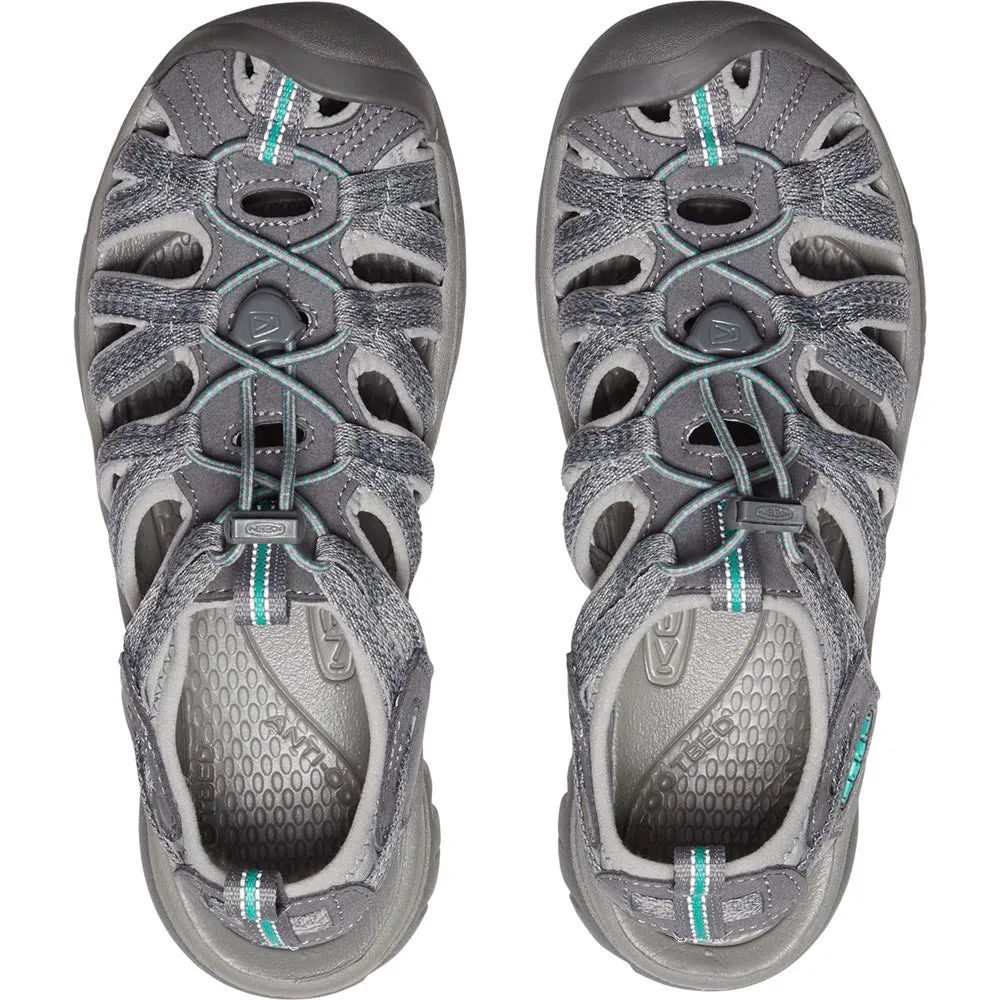 Keen Whisper Sandal - Medium Grey / Peacock Green