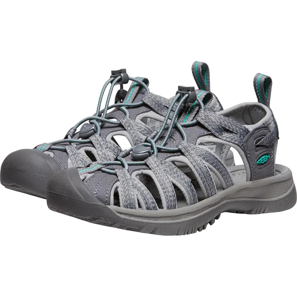 Keen Whisper Sandal - Medium Grey / Peacock Green