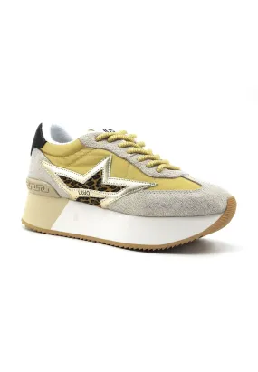 LIU JO Dreamy 03 Sneaker Donna Gold Palm Black BA4083PX508